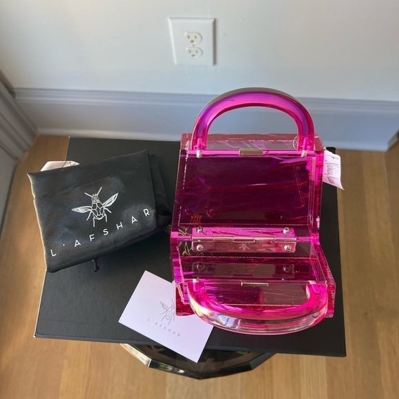 L'Afshar Eva Crushed Ice Top-Handle Bag - Picture 7 of 13